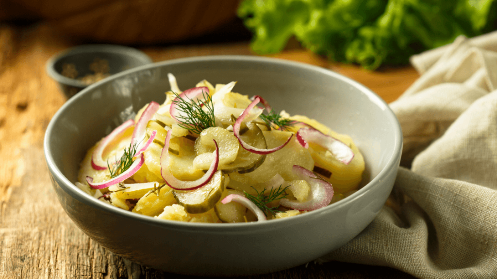 Essen für Heiligabend Kartoffelsalat
